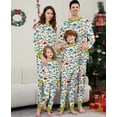 thumbnail image 1 of Pijamas familiares a juego de Navidad 2025, pijamas de dibujos animados de muñeco de nieve alegre, conjunto de ropa para niños adultos, mono de bebé + ropa para perros, 1 of 5