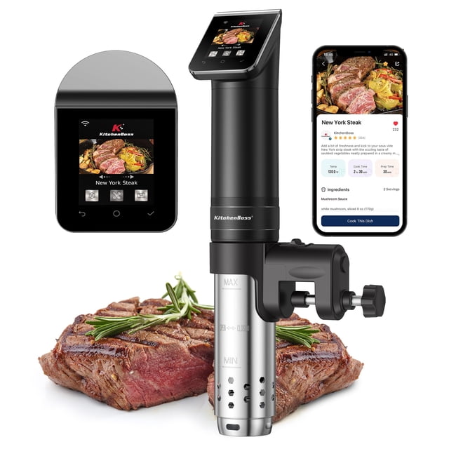 KitchenBoss G330 Cocina Sous Vide Wi‑Fi 1100 W de Acero Inoxidable
