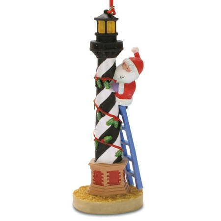 - Santa Hatteras Lighthouse Island Christmas Ornament