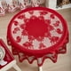 thumbnail image 3 of Mantel navideño rojo redondo a cuadros estilo búfalo, para mesa de comedor o de centro, 3 of 6