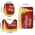 thumbnail image 2 of Bath Mat Merry Christmas Red Gold for Bathroom Rugs Sets 3 Piece Shower Mats Memory Foam Non Slip Toilet Tub Floor Rug Soft Thick Light Luxury Absorbent Washable for Home Hotel Decor, 2 of 8