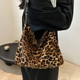 thumbnail image 5 of Yokua Fashionable Leopard Pattern Large Capacity Canvas Shoulder Bag for Daily Use, 5 of 21