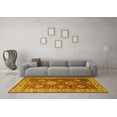 thumbnail image 3 of Ahgly Company Machine Washable Indoor Rectangle Persian Yellow Traditional Area Rugs, 6' x 9', 3 of 4
