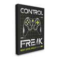 thumbnail image 3 of Control Freak Video Game Phrase Art for Kids Graphic Art Gallery Wrapped Canvas Print Wall Art, 3 of 7