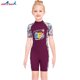 thumbnail image 3 of Buceo vela chicas traje de neopreno uv protección infantil manga corta manga corta cuello redondo cremallera traje de baño traje de baño Rash Guard Shorty Steet Moder Purple XL Eigraketly OD003665-08, 3 of 7