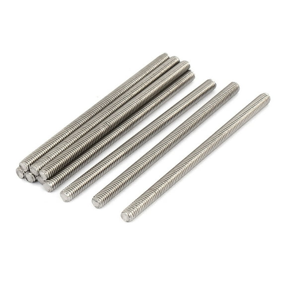M4 x 70mm 304 Stainless Steel Fully Threaded Rod Bar Studs Silver Tone 10Pcs