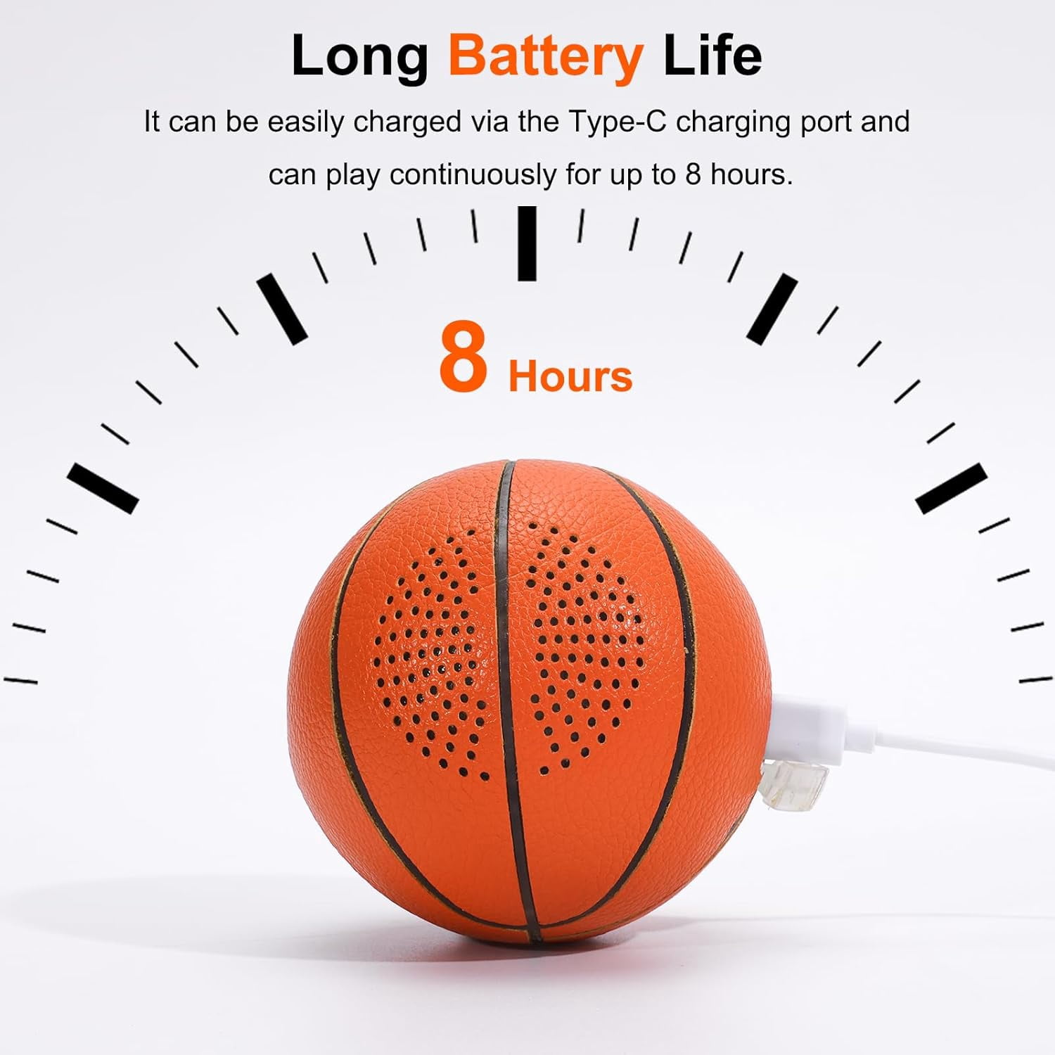 JISPOORT Glow in the Dark Leather Basketball with Bluetooth Speaker, Baseball Size