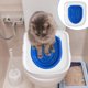thumbnail image 4 of Entrenador de inodoro para gatos Kit de entrenamiento para ir al baño para gatos Ahorro de tiempo Conveniente Fácil de usar Entrenador de inodoro profesional para inodoro en cuclillas refinado (2 band, 4 of 5