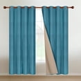 thumbnail image 1 of Cortinas Blackout para Recamara y Sala - Cortina 100% Blackout Look Lino - Aislamiento Térmico y Reducción Ruido - 2 Paneles - Cortinas 213 x 132cm Turquesa, 1 of 16