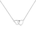thumbnail image 2 of XEOVHV Cute Double Heart Necklace Tiny, Silver Heart Pendant Necklaces, Small Silver Love Open Heart Chain Necklace for Women Dainty Silver Necklace Gifts for Her, 2 of 8