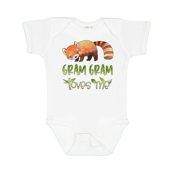 Inktastic Gram Gram Loves Me Cute Red Panda Boys or Girls Baby Bodysuit