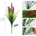 thumbnail image 2 of Faux Fall Flowers for Outside,Artificial Plants Outdoor, UV Resistant Faux Monkey Grass Greenery Stems Faux Plastic Flowers Shrubs for Home Weddings Garden Porch Front Patio Office Decor(Orange), 2 of 4