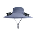 thumbnail image 4 of Solar Powered Sun Hat With Built In Fan For Outdoor Work Sports And Fishing Wide Brim Breathable Unisex Design Camping Hats Buoy Hat Old Man Hats Convertible Hats for Women Cool Hiking Clothes Women, 4 of 4