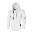 thumbnail image 3 of LoyisViDion Men'S Slim Round Neck Long-Sleeved T-Shirt Zipper Bottoming Shirt T-Shirt White 14(XXXL), 3 of 5