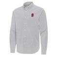 thumbnail image 2 of Men's Antigua Gray Stanford Cardinal Porter Woven Tri-Blend Long Sleeve Button-Down Shirt, 2 of 3