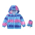 thumbnail image 4 of Abtuhar Boys and Girls Fall Winter Hooded Casual Outerwear and Jackets Gradient‑print Wind‑proof Zip‑up Jacket Coat with Storage Pouch for 3‑12 Years, 4 of 4