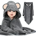 thumbnail image 2 of Hooded Towel - Rayon Made from Bamboo, Bath Towel with Bear Ears for Newborn, Babie, Toddler, Infant - Absorbent Large Baby Towel - Bear, 30 x 30 Inch, 2 of 6
