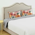 thumbnail image 3 of Yayeee Pillowcase Standard Size Set of 2 Satin Wrinkle Resistant Pillow Case, Hand Drawn Floral, 3 of 8
