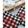 thumbnail image 2 of Pack of 2 Outdoor Pillow Covers, Merry Christmas Black White Buffalo Checked Plaid Waterproof Square Throw Pillowcase Cushion Decorative Pillow Covers for Couch Patio Tent, 24x24 in, 2 of 6