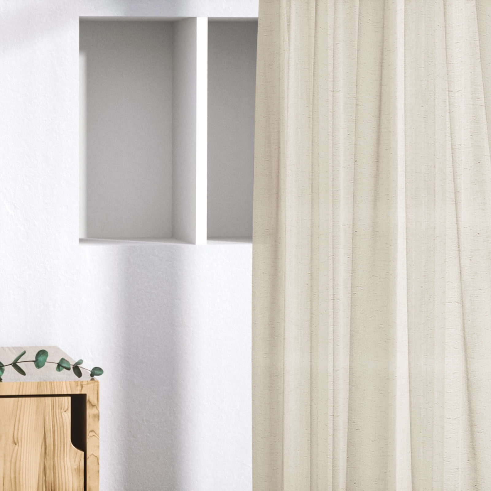 Linen Curtains 84 Inches Long 52" Wide for Bedroom Semi Sheer Natural Linen Window Drapes Ensure privacy Farmhouse Curtains Extra Wide Curtain Panels(2 Panels)