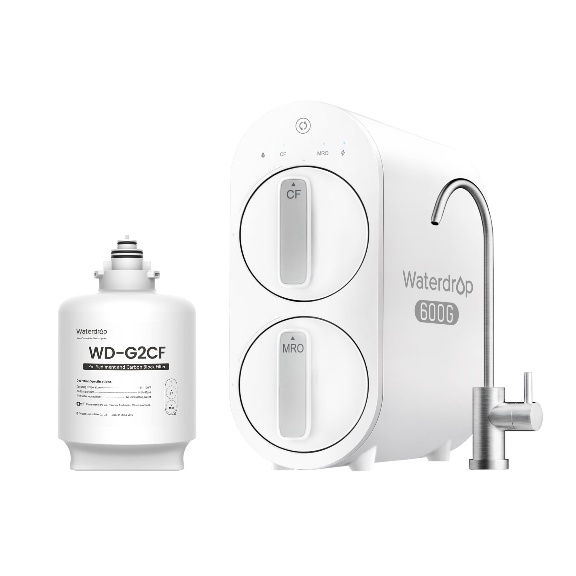 Waterdrop G2 Reverse Osmosis System, 7 Stage Tankless RO