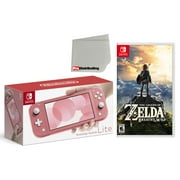 Nintendo Switch Lite 32GB Handheld Video Game Console in Coral with The Legend of Zelda: Breath of the Wild Game Bundle