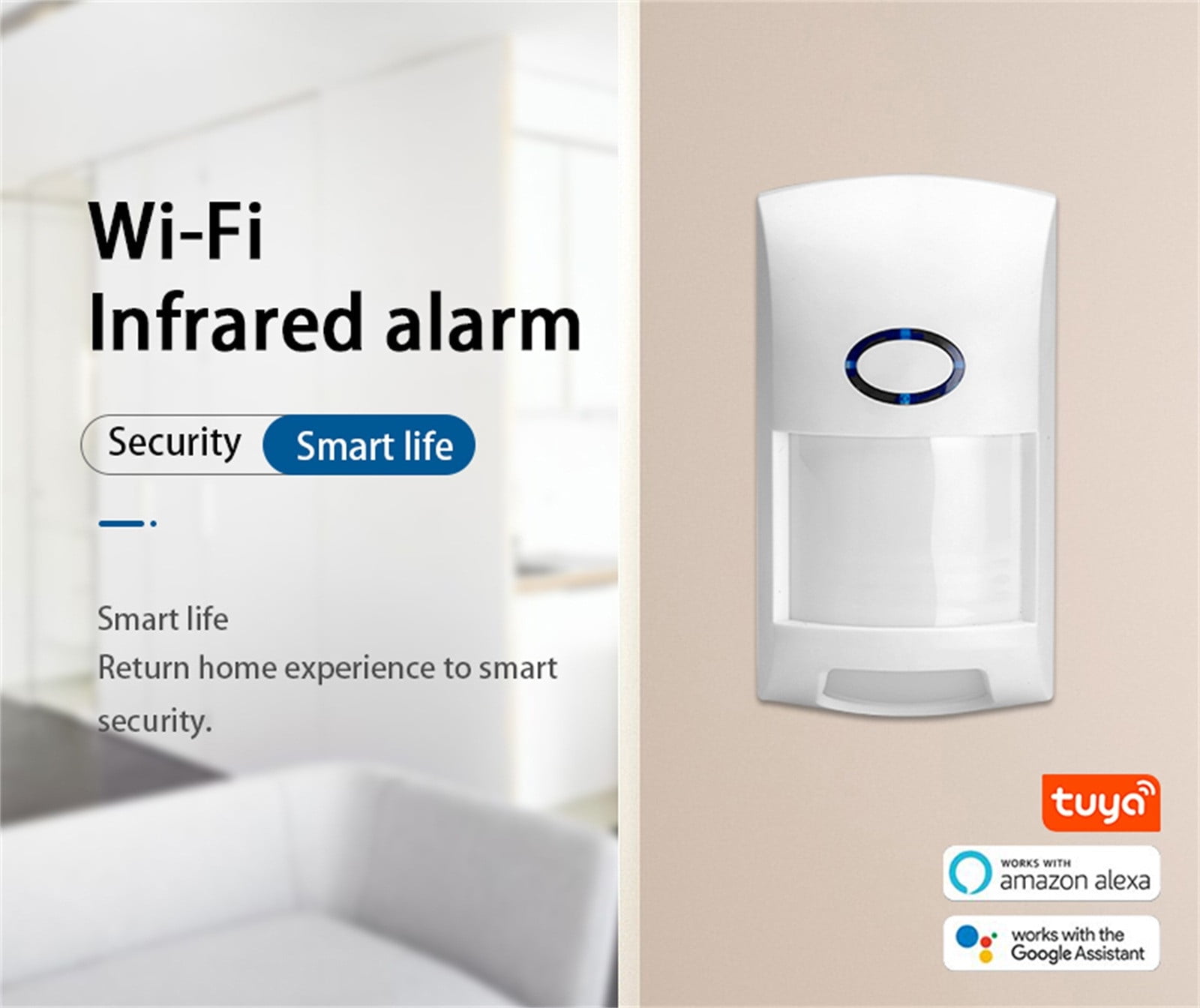Wmkox8yii Tuya Smart WiFi Infrared Detector PIR Motion Sensor Human Body Induction Alarm