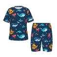 thumbnail image 1 of Fotbe Ocean Floor Animals Pijama Estampada de 2 Piezas para Niños – Ropa de Dormir de Manga Corta Cómoda para Niños y Niñas, Camiseta y Shorts de Algodón-3X-Large, 1 of 6