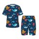 thumbnail image 1 of Balery Ocean Floor Animals Conjunto de Pijama Infantil de Manga Corta con Estampado – Ropa de Dormir de Algodón Suave-Small, 1 of 6