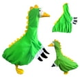 thumbnail image 2 of DAMAI Goose Outfits, Dinosaur Shape Porch Goose Clothes Costume for 23" Goose, Cement Statue Yard Front Porch Lawn Outdoor Patio Easter Art Decoration, Green, 2 of 7
