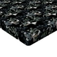 thumbnail image 4 of Ambesonne Exotic Fitted Sheet, Vintage Bohemian Leafy Bloom, King Size, Charcoal Grey and Sage Green, 4 of 5