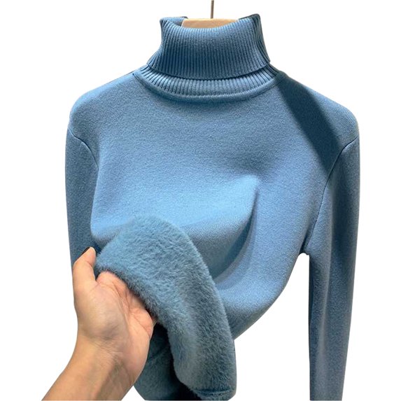 Turtle Neck Winter Sweater Women Elegant Thick Warm Female Knitted Pullover Loose Basic Knitwear Jumper Drop Shipping