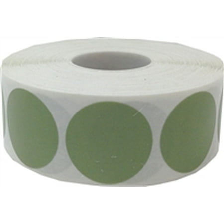 Purple Flowers Sticker - Olive Green Circle Dot Stickers, 1 Inch Round, 500 Labels on a Roll