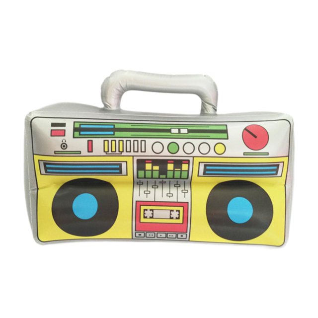 Boombox inflable para fotos, disfraces de fiesta, globo Retro Boombox para festival, graduación, propuesta al aire libre