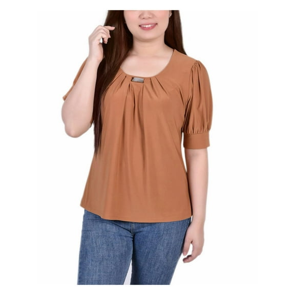 NY Collection Womens Petites Office Professional Blouse