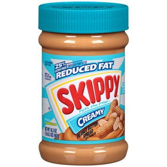 Skippy Reduced Fat Creamy Peanut Butter Spread, 16.3 oz