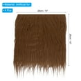 thumbnail image 2 of Unique Bargains 4 Pcs 10 x 10 Inch Plush Faux Fur Fabric Square Fluffy Faux Fur Patches Cuts, Brown, 2 of 6