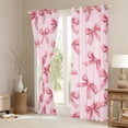 thumbnail image 3 of Manfei Teens Girls Pink Ribbon Bowtie Curtains Pack of 2 (42x84 Each),Kawaii Bow-Tie Curtains Blackout,Dreamy Princess Bedroom Curtains,Lightweight Room Decor, 3 of 6