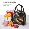 thumbnail image 5 of Xecao Golden White Fire Dragon Lunch Bag , an insulated, reusable tote bag perfect for adults of all genders, ideal for work, office, picnics and beach trips, 5 of 6