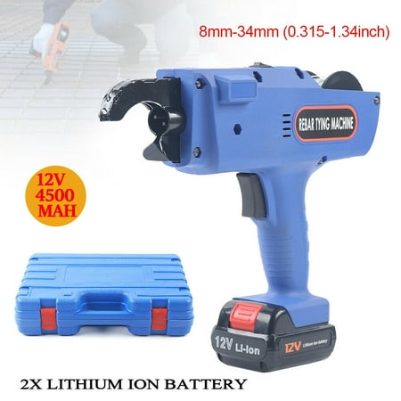 

TFCFL Automatic Rebar Tying Machine Handheld Electric Strapping Tools 8-34mm w/ Batterry Charger