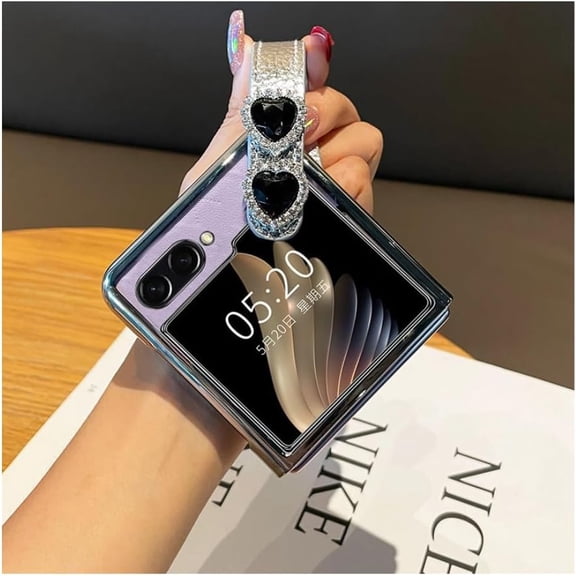 for Galaxy Z Flip 5 Case for Women Girl, Magnetic Electroplated Luxury Soft Back Cover with Ring Holder, Kickstand Slim Flexible Phone Case for Samsung Galaxy Z Flip5 (2023) Pink