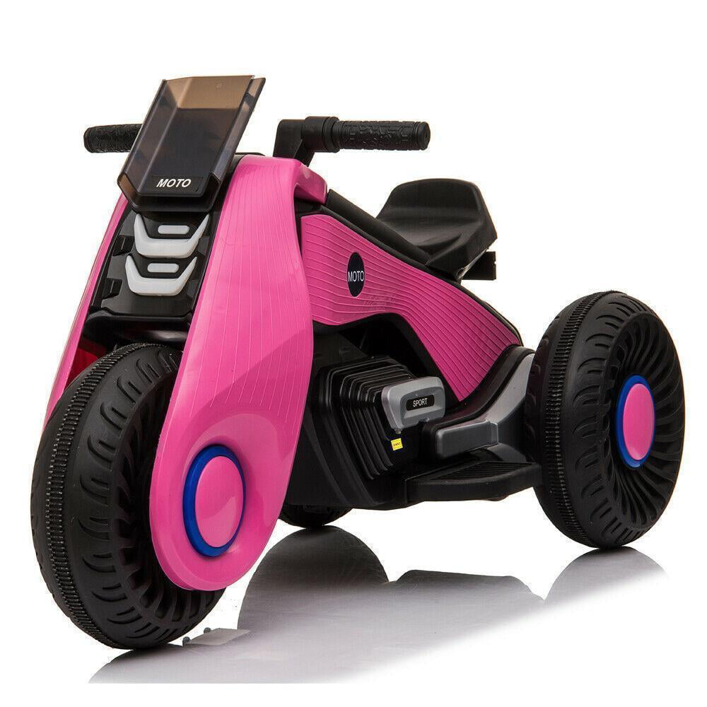 Pink 6V Kids Ride On Motorcycle Battery Power ElectricToy 3 Wheels 