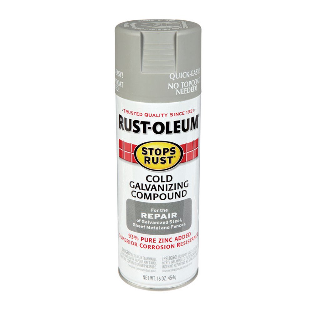 RustOleum Stops Rust Gray Cold Galvanizing Compound Spray 16 oz