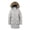 Gray, variant on Victory OUTFITTERS Mens Mid-Length Winter Warm Hooded Parka Jacket With Removable Faux Fur Trim Mens Coat
