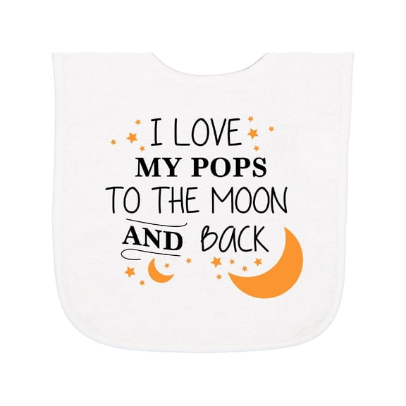 Inktastic I Love My Pops to the Moon and Back Baby Terry Cloth Bib