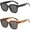 Black/Leopard 2 packs, variant on Ginsiom Trendy Square Sunglasses for Women Outdoor Fashion Sun Glasses