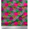 thumbnail image 1 of Soimoi Cotton Poplin Fabric Flower Artistic Fabric Prints By Yard 56 Inch Wide, 1 of 1