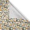 thumbnail image 3 of Ambesonne 1970s Kitchen Curtains, Retro Interlocking Squares, 55"x45", Green Brown Mustard, 3 of 3