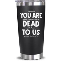 Farewell Tumbler for Coworker 20 Oz BPAFree Stainless Steel Cup, Double Wall Vacuum Insulation, Ideal Going Away, Good Luck, and New Job Gifts for Men & Women