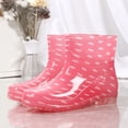 thumbnail image 6 of IEMIEMIEM Women's Short Rain Boots Ankle Rain Boots Waterproof Wide Calf 2026 Garden Shoes Lightweight Anti-Slipping Rubber Shoes for Outdoor Pink 8 Wide, 6 of 6